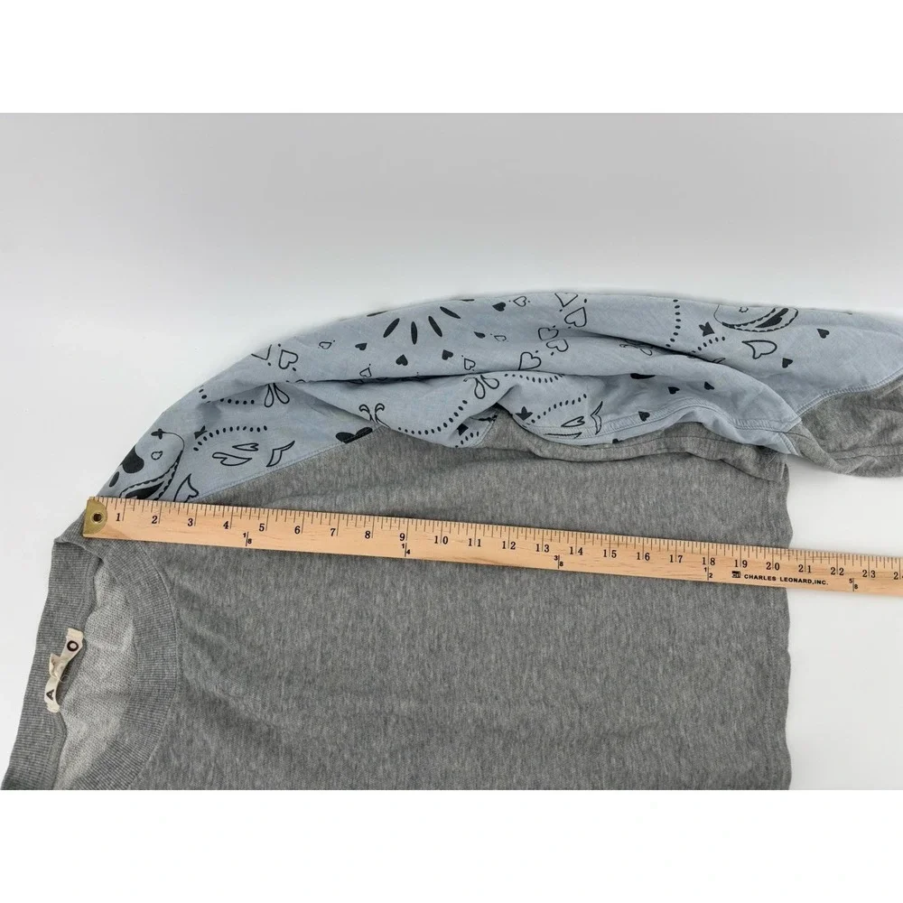 NWOT AMO Bandana Sleeve Crewneck Sweater Sz S Ltd Edition RARE Western Preppy